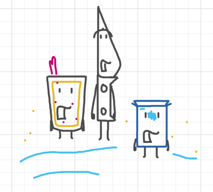 A panel from Ready Oar Knot, episode three of the Board Boards object show by Furretwalk/WalkingFurret.